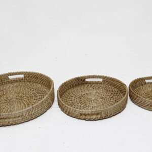 TRAY ROUND WITH IN-BUILT HANDLE ( Set of 3)