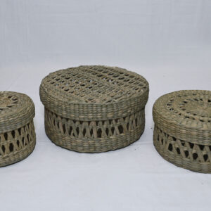BOX NET ROUND WITH LID (Set of 3)