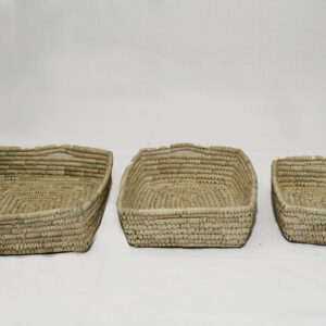 TRAY RECTANGLE WITH IN-BUILT HANDLE	(Set of 3)