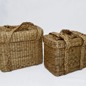 PICNIC BASKET WITH LID & HANDLE (Set of 2)